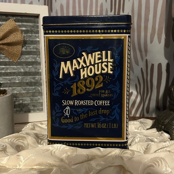 Vintage Maxwell House 1892-1992 Slow Roasted Coffee 100 Year Anniversary Tin - Picture 1 of 7